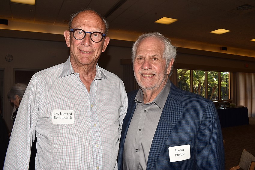 Howard Benatocivh and Irwin Pastor sat together for dinner.