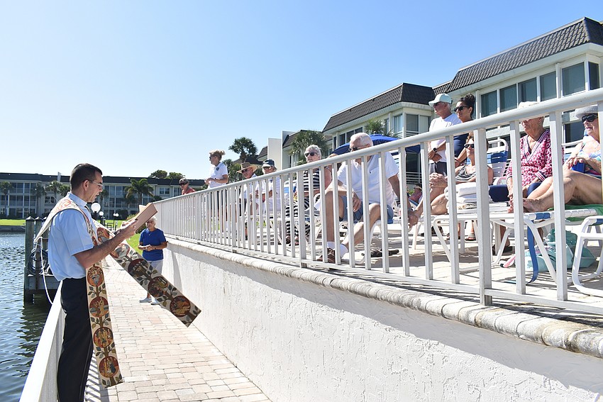 Rev. Robert Dziedziak said a blessing to the crowd.