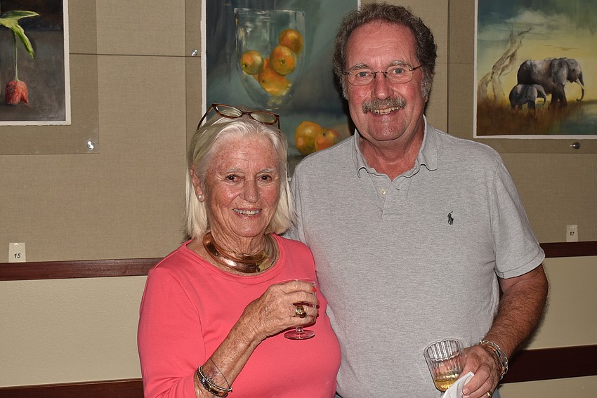 Sandy and Patrick Bogert, who both had art on display.