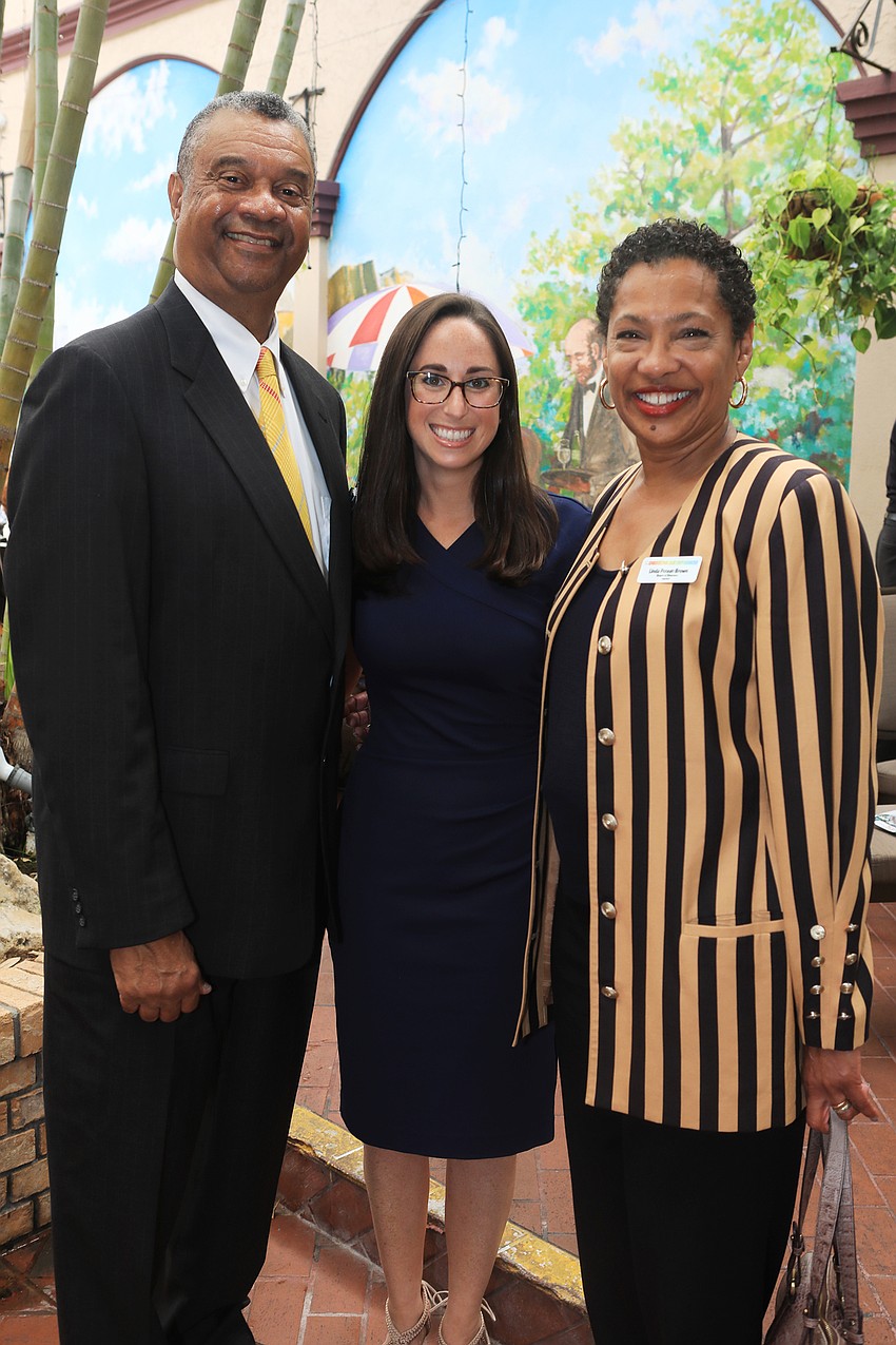 Board chair Charles Williams, Executive Director Sarah Wertheimer and vice chair Linda Poteat-Brown