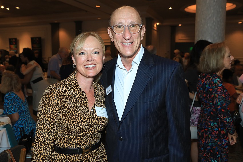 Board chair Charles Williams speaks to the crowd.