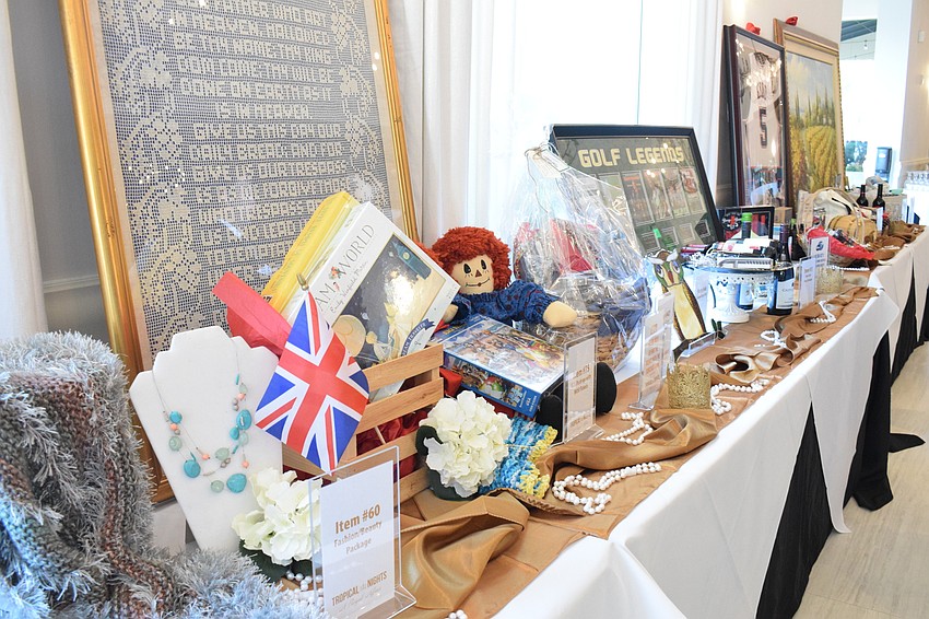 Several items are part of the silent auction.