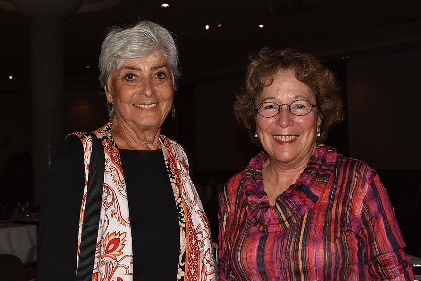 Gladys Shapiro and Arlene Levy found their seats.