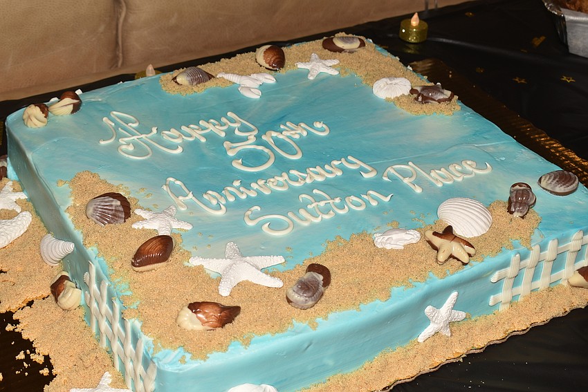 A cake marked the occasion.
