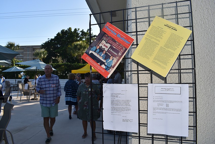 Old newsletters greeted residents as they came to the party.