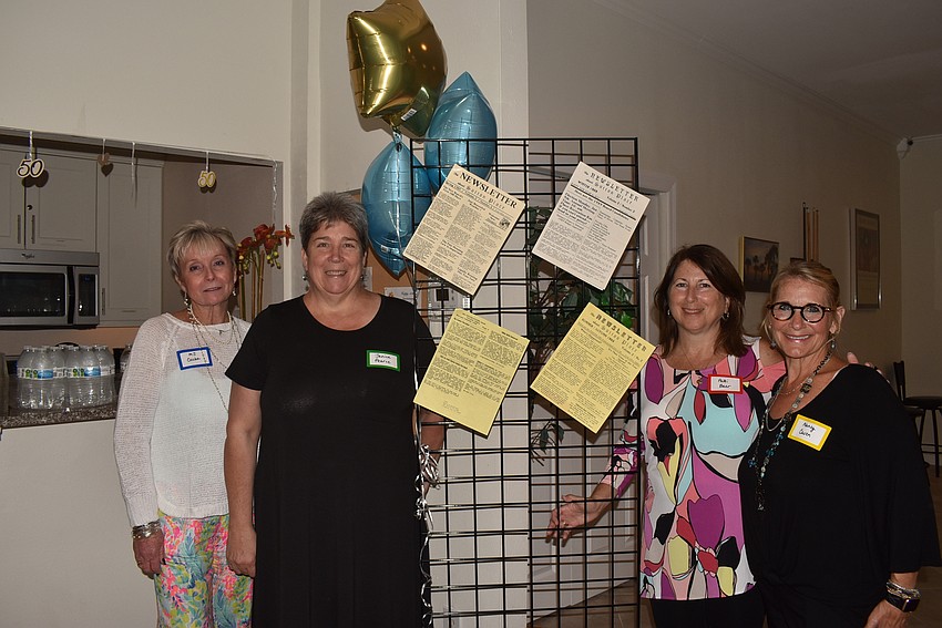 The social committee of MJ Cecka, Janice Pearce, Patti Baer and Nancy Caven decorated the clubhouse.