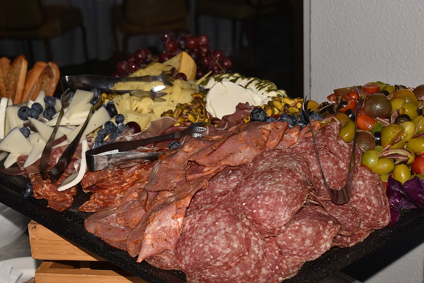 Attendees snacked on savory treats before dinner.