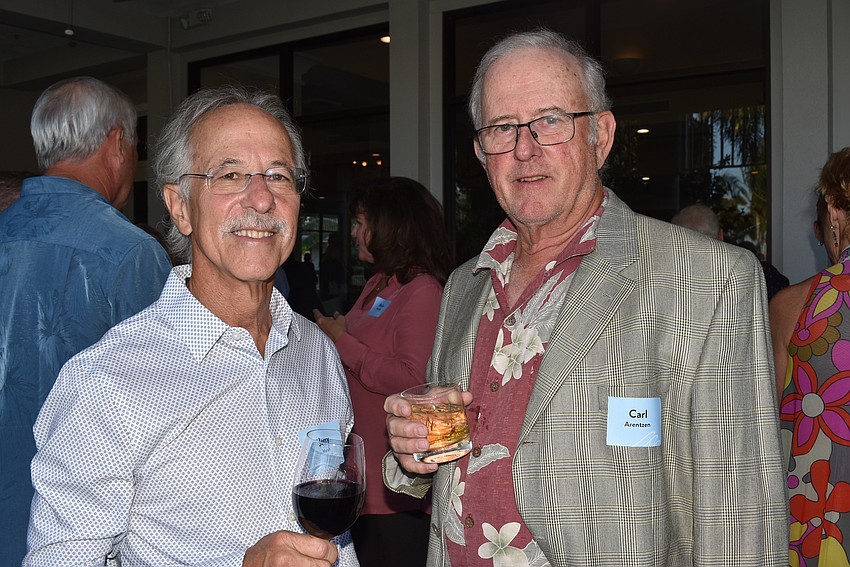 Jerry Marsh and Carl Arentzen grabbed drinks outside.