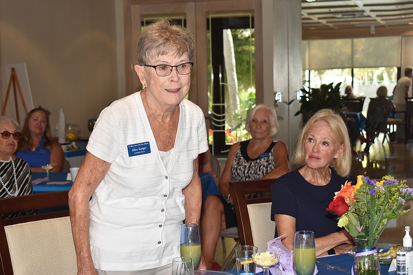 Alice Garger introduced herself during the lunch.