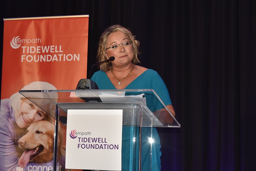 Tidewell Foundation President Debbie Mason introduced some of the therapy work Tidewell does.