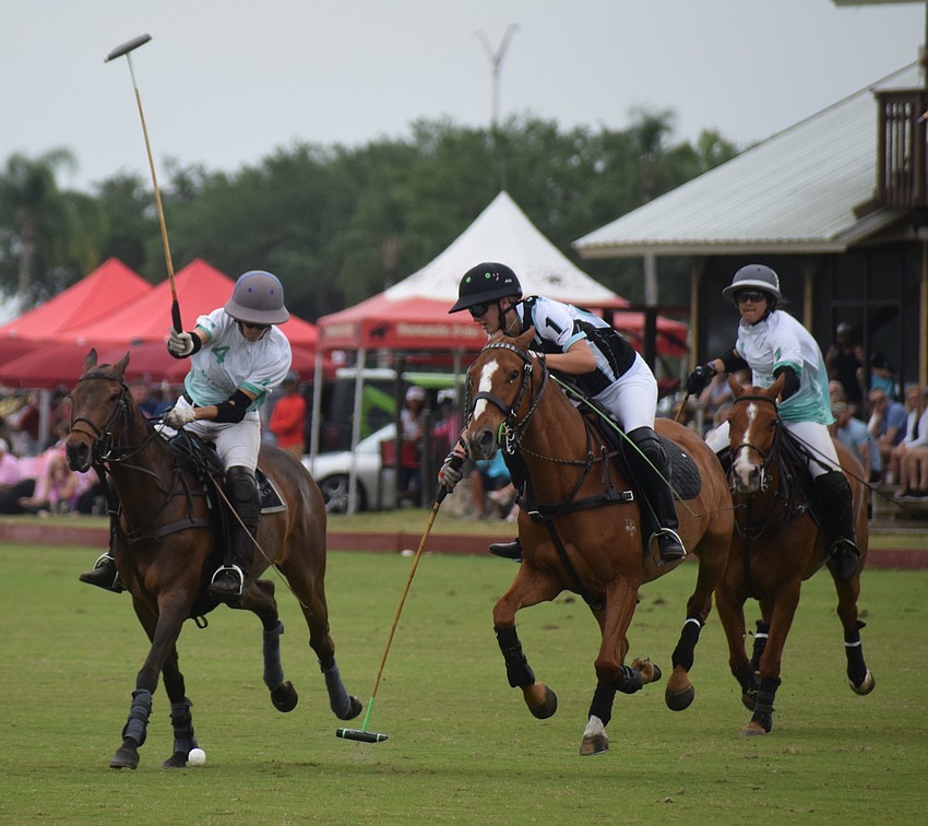 Power Group's Cecelia Cochran and Ocala's Ava Nunes vie for the ball.