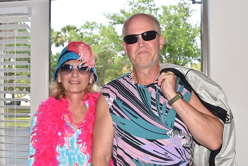 Paula and Tom Bright came dressed in their April Fool's Day best.