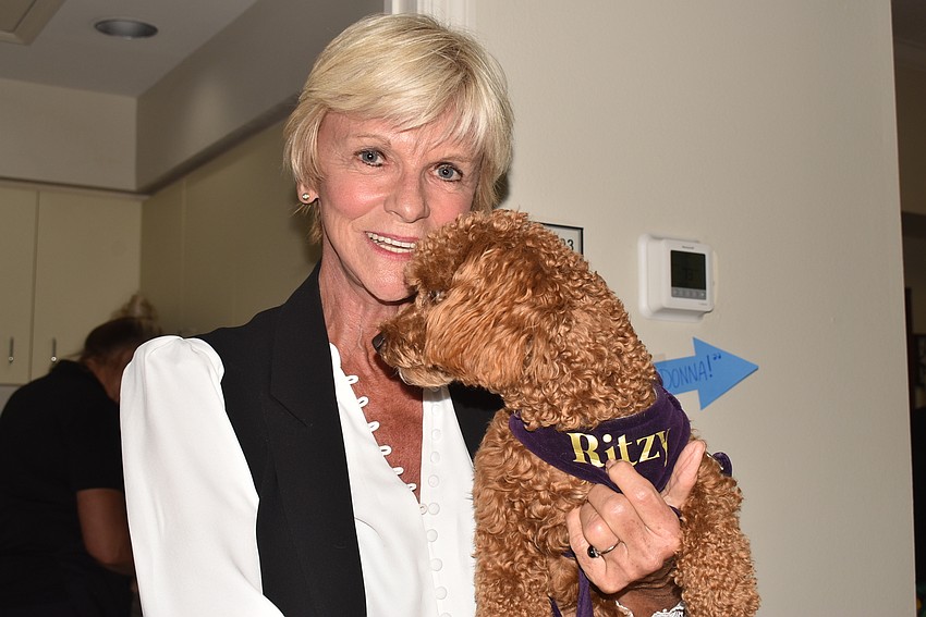 Nicci Kobritz brought her buddy Ritzy.