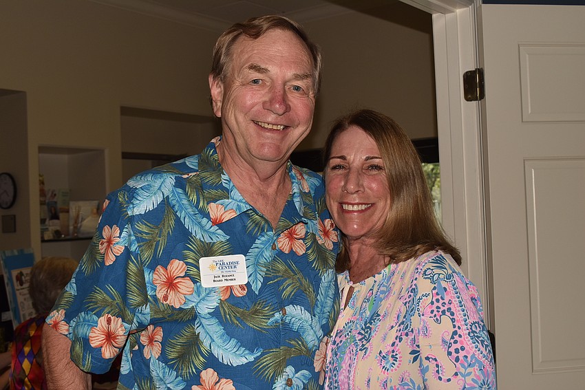 Jack and Nancy Rozance made their way back to the rec room for the party.