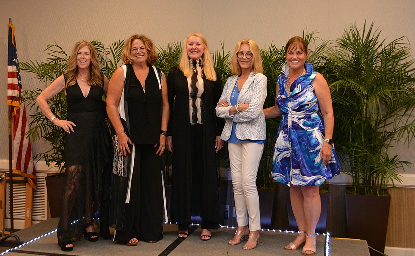 Event Co-chairs Lyn Haycock, Nancy McLean, President Susan Phillips, Janice Reiser and Deb Sauers