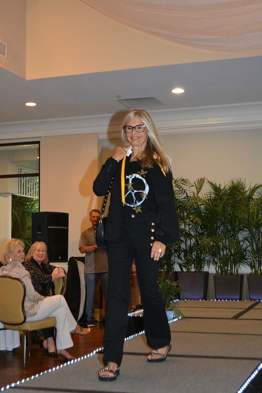 Tina Kantor models a look with inspiration from the 1960s.