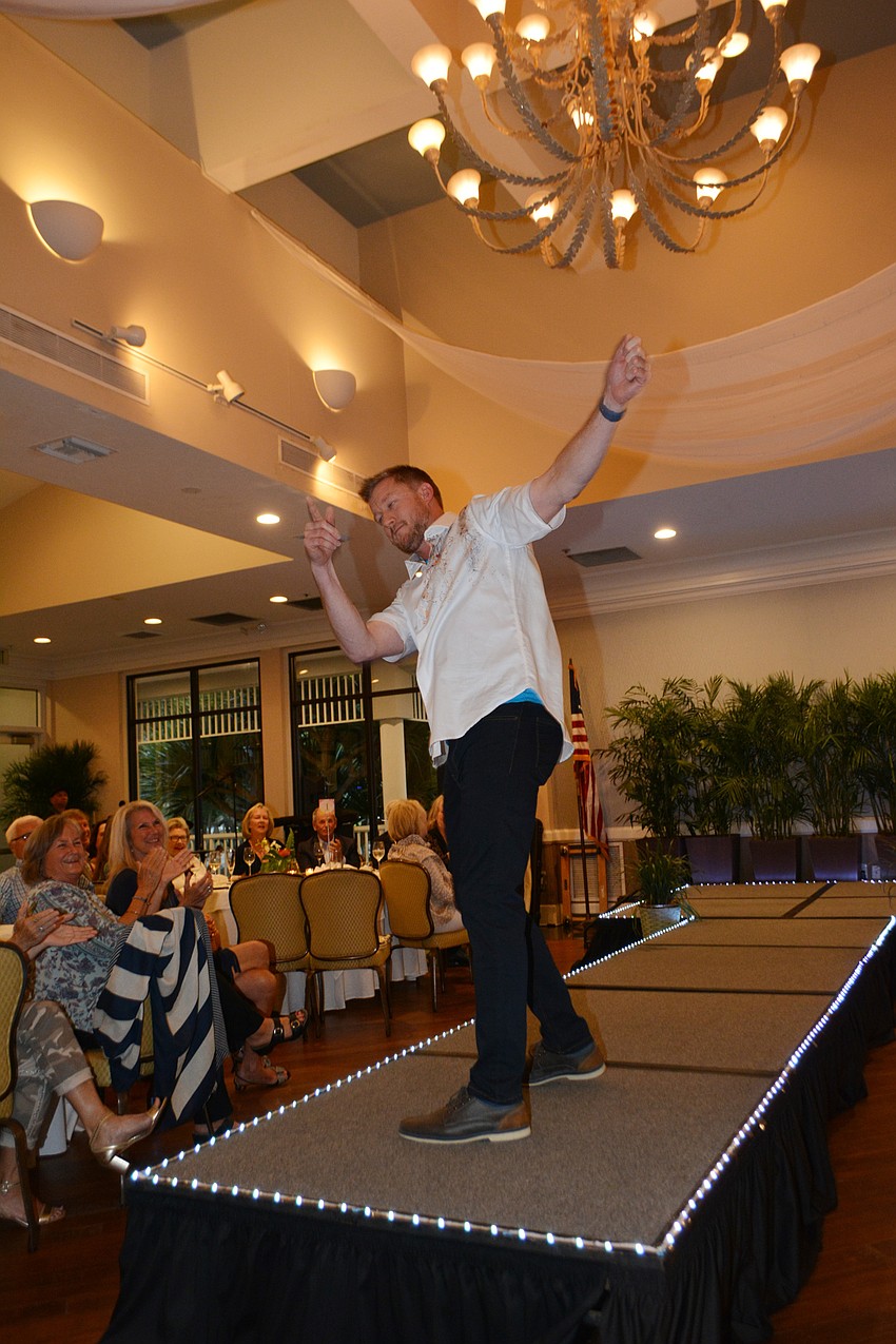 Michael O'Neil takes a practice swing.