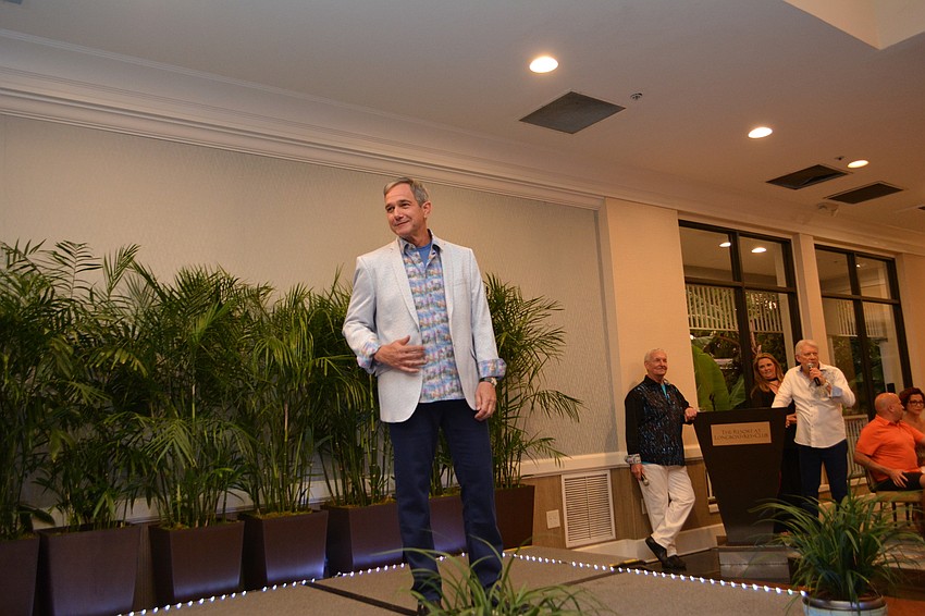 Dave Odenath hits the runway with his dinner look.