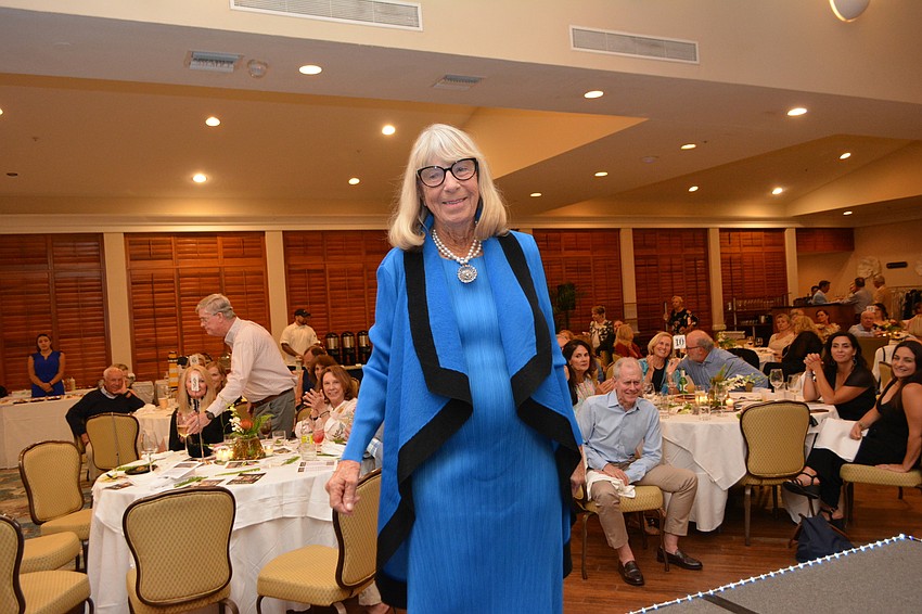 Kip O'Neill shows off a stunningly evening look.