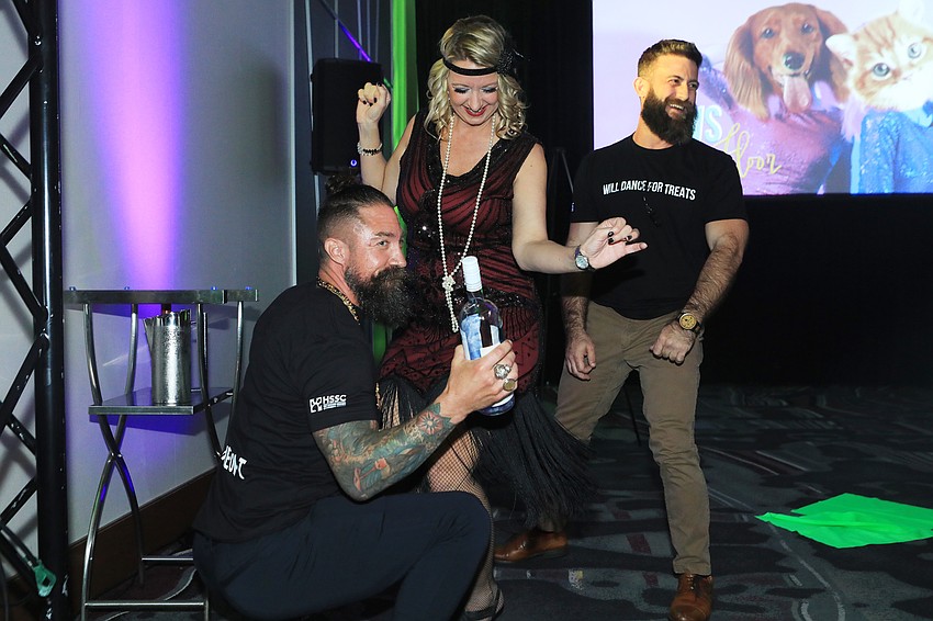 Dan Starostecki, Lori Hines and Dan Boyland prepare to get down.