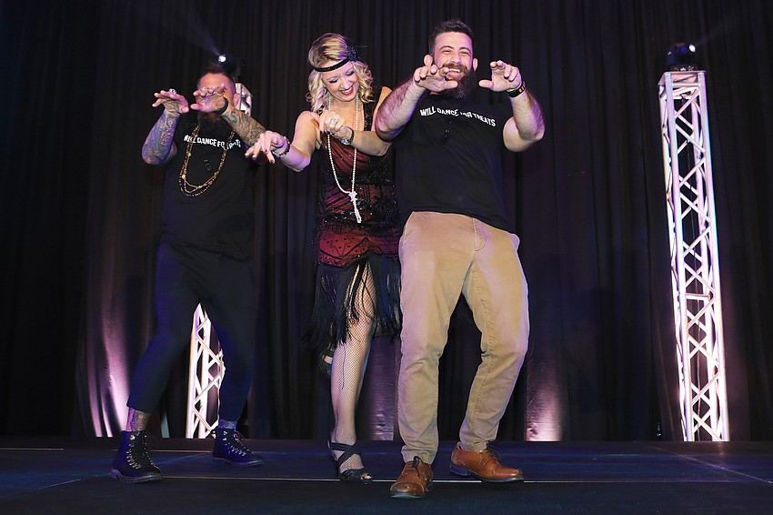 Dan Starostecki, Lori Hines and Dan Boyland get down.