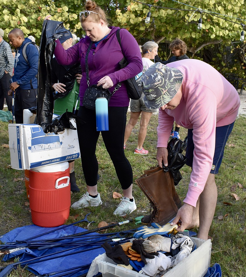 Ivan Zunz looks for some equipment to use.