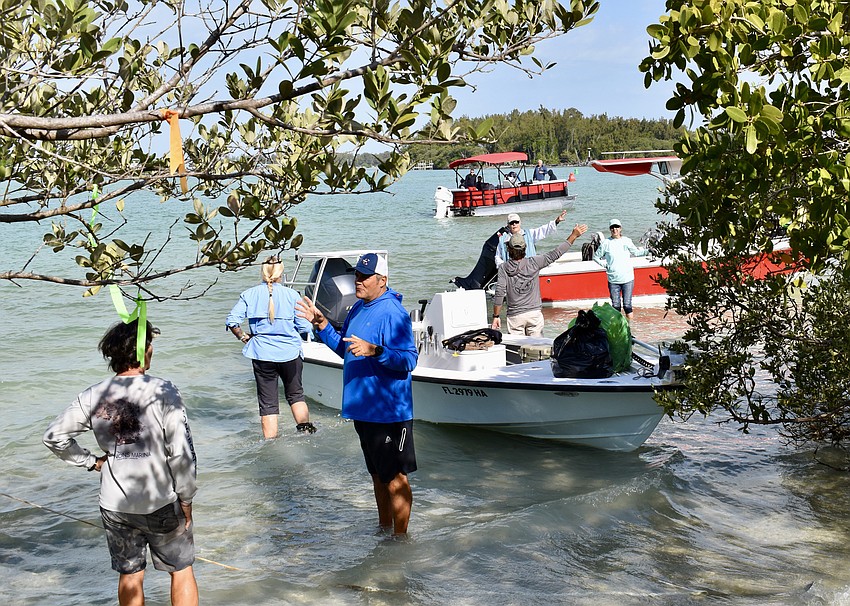 Some of the boats dropped their teams off on the north side of the island.