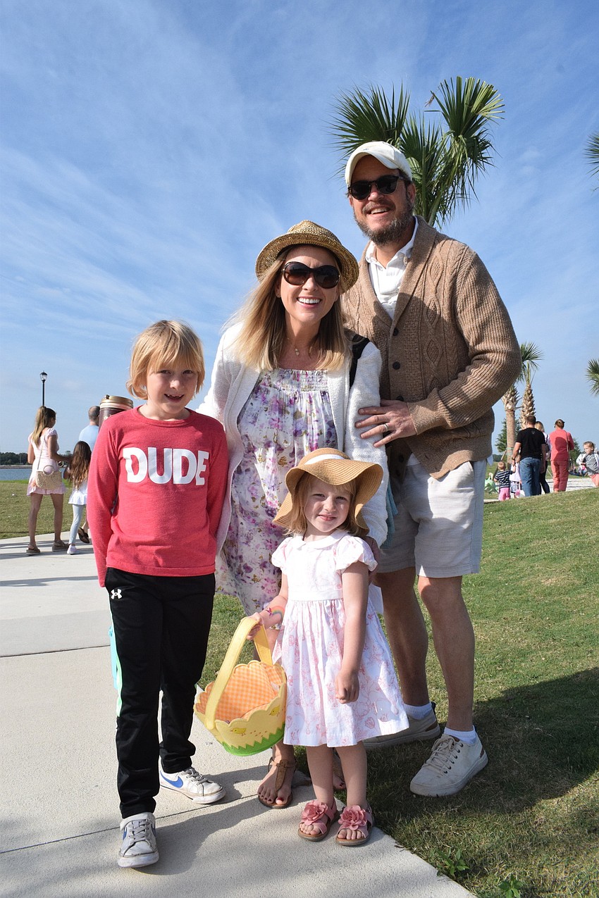 Country Club's Mark Eubanks participates in another EGGstravaganza with his parents, Mark and Jennifer Eubanks, and 3-year-old sister Georgia Lily Eubanks. This year was the first time Georgia Lily Eubanks participated.