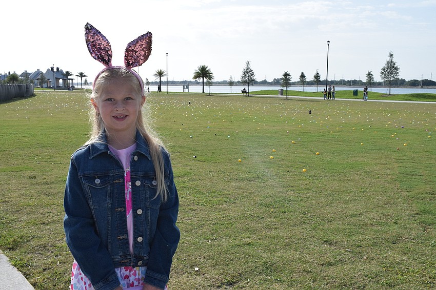 Lakewood Ranch's Baylor Collette's strategy for the egg hunt is simply to run and get as many eggs as possible.