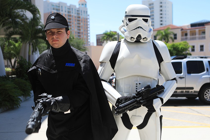 Tom Hagin and Devin Eickelmann as Star Wars characters with the 501st Legion