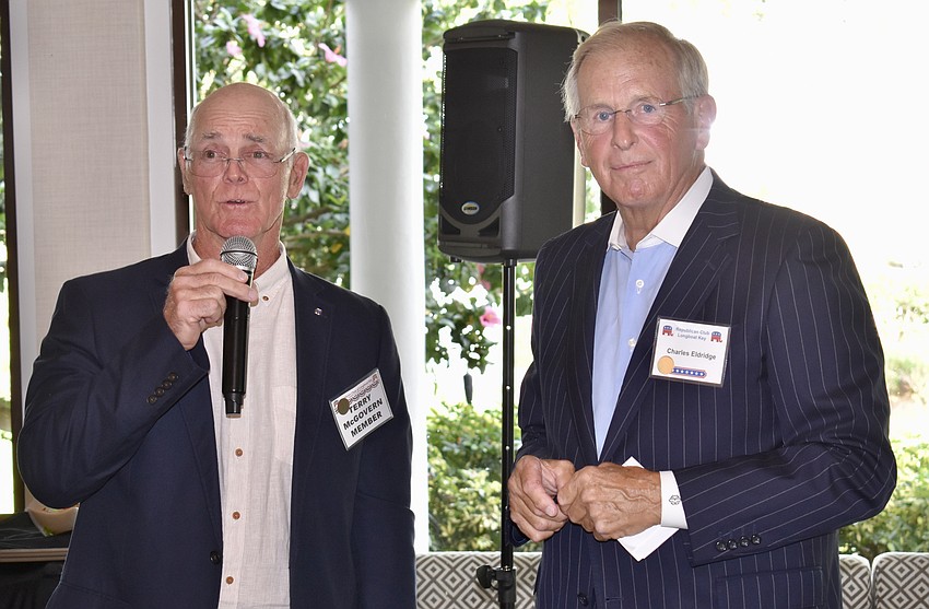 Terry McGovern and Charles Eldridge speak about event sponsor, the management consulting firm Korn Ferry.