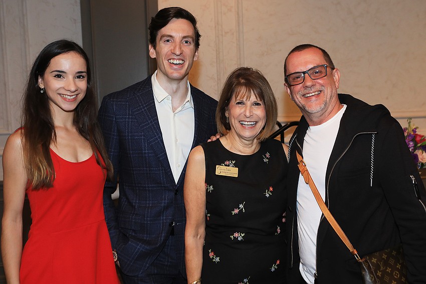 Junior principals Marijana Dominis and Richard House with Patricia Golemme and Sarasota Ballet director Iain Webb