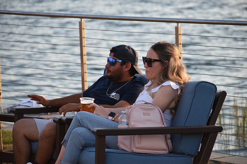 Sarasota's Justin Garza and Sara Crews come often to Ranch Nite Wednesdays. They love the food trucks.