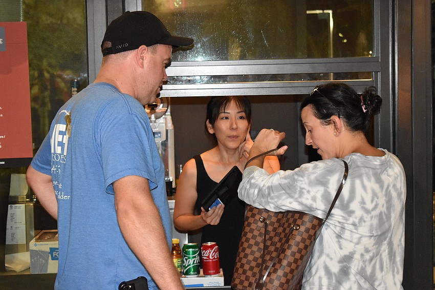 Lakewood Ranch's Justin and Bernadette McIver visit the Korê Steakhouse to-go window.
