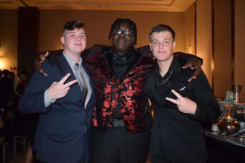 Juniors Jathon Pasick-Gerdeman, Nickolas Mapps and Austin Murch are ready to have fun.