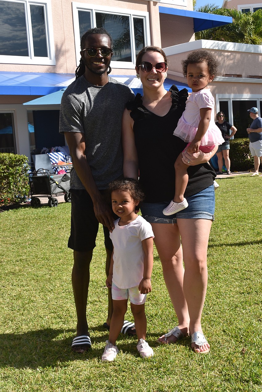 Chris, Charlotte, Caroline and Catherine Owens finished finding their eggs, but big brother Xavier was still out hunting.