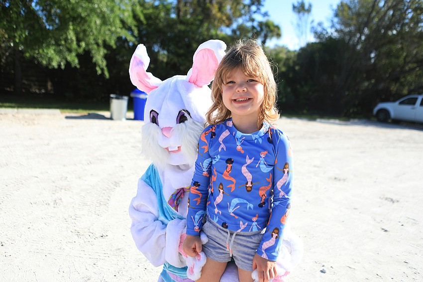 Ruby Brown meets the Easter Bunny.