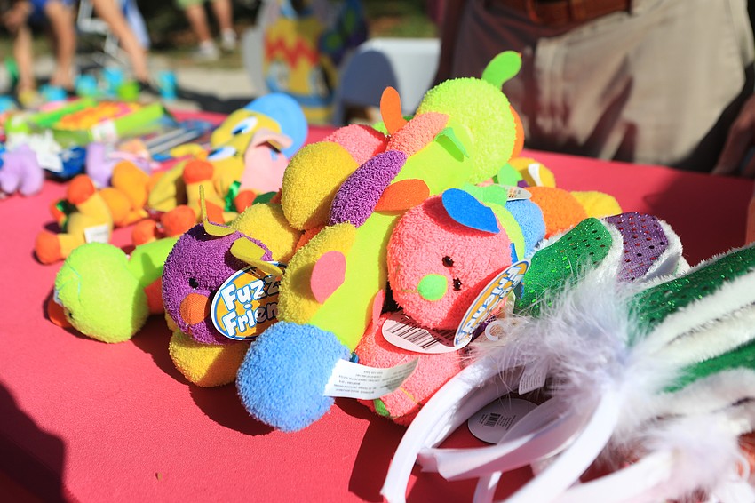 Guests picked up prizes after playing games.