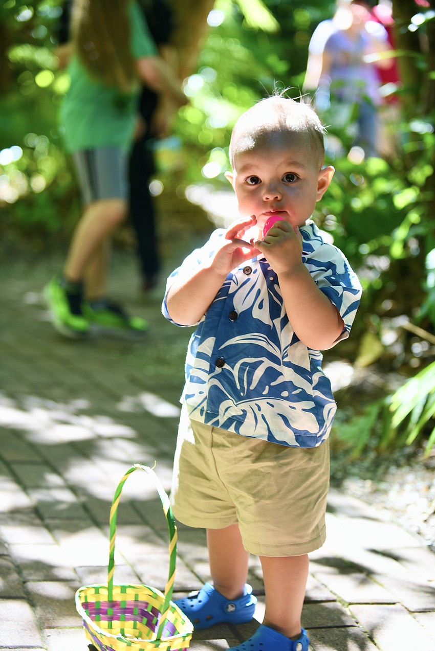 Cristiano Lourenco enjoys the fruits of his labor.