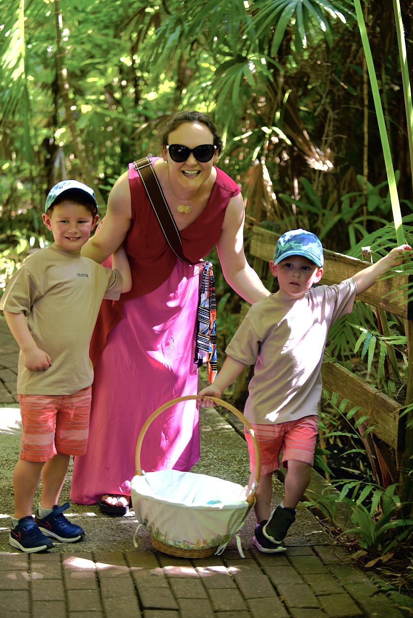 Natalie Smith with Flynn and Rory Smith
