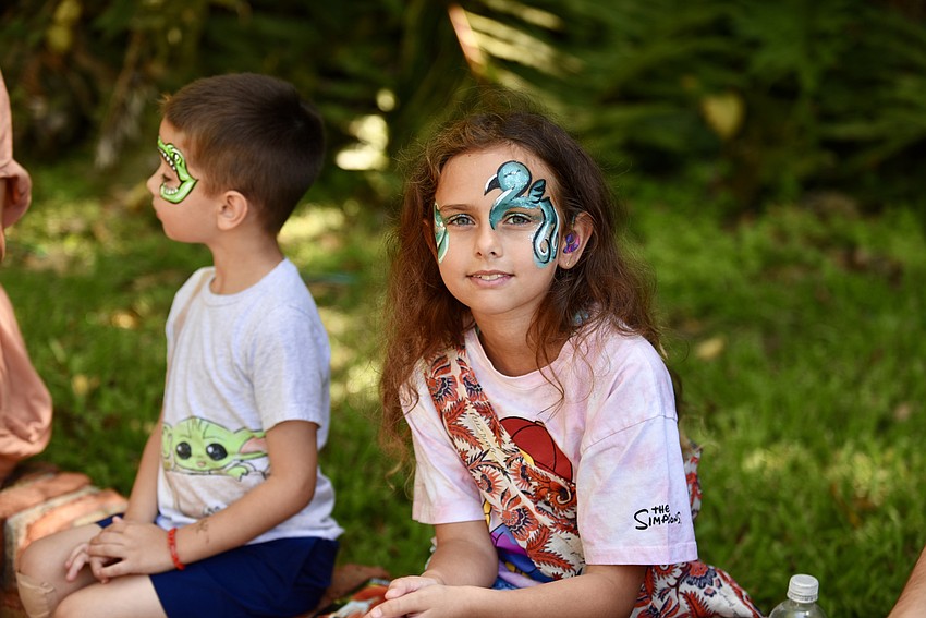 Paloma Sirianni took advantage of the face painting.