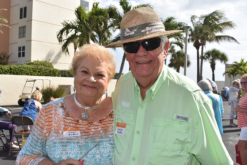 Carol and George Beddie head to find their friends.