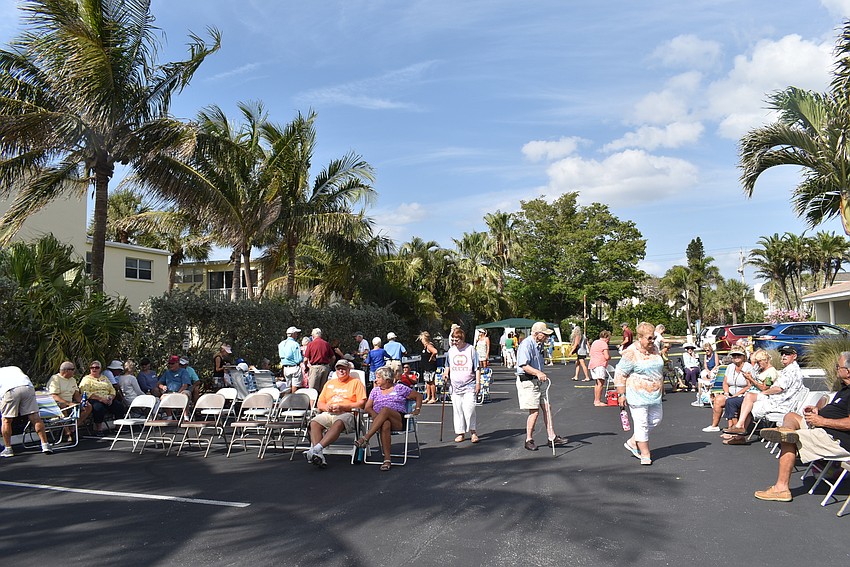 About 100 residents came over to get the party started.