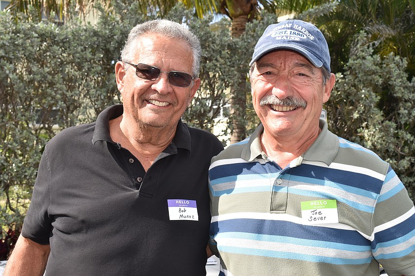 Bob Munoz and Joe Sever caught up as the party got underway.