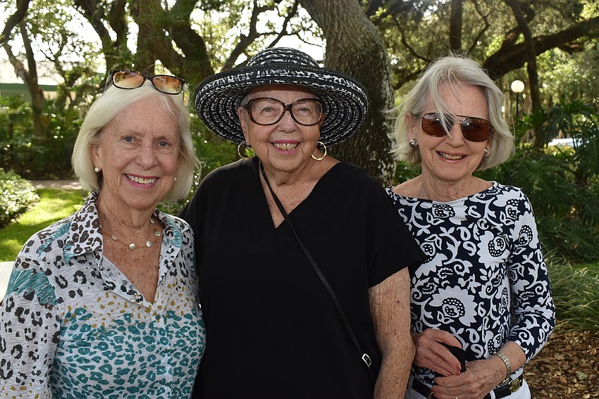 Daphne Walker, Jan Webb and Marilyn Watsey wait for their food.