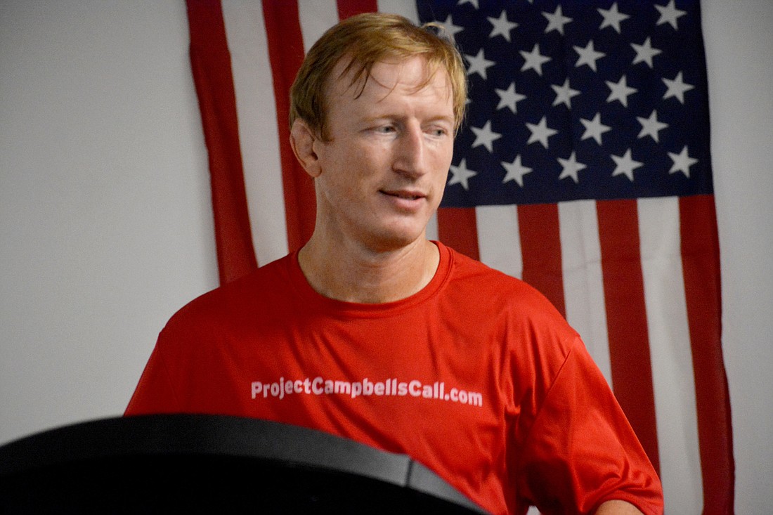 Nels Matson ran 14-straight hours on a treadmill at Sarasota&#39;s F45 gym On April 22 and 23 as part of his training for a potential world-record run in August.