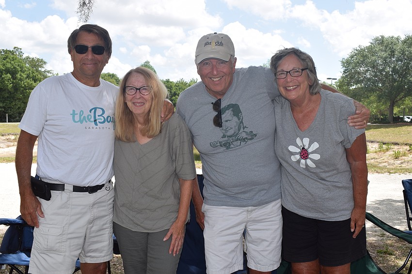 Indigo's Mike and Marilyn Tarasievich and Tom and Barb Venn love watching Jah Movement perform at Greenbrook Adventure Park.