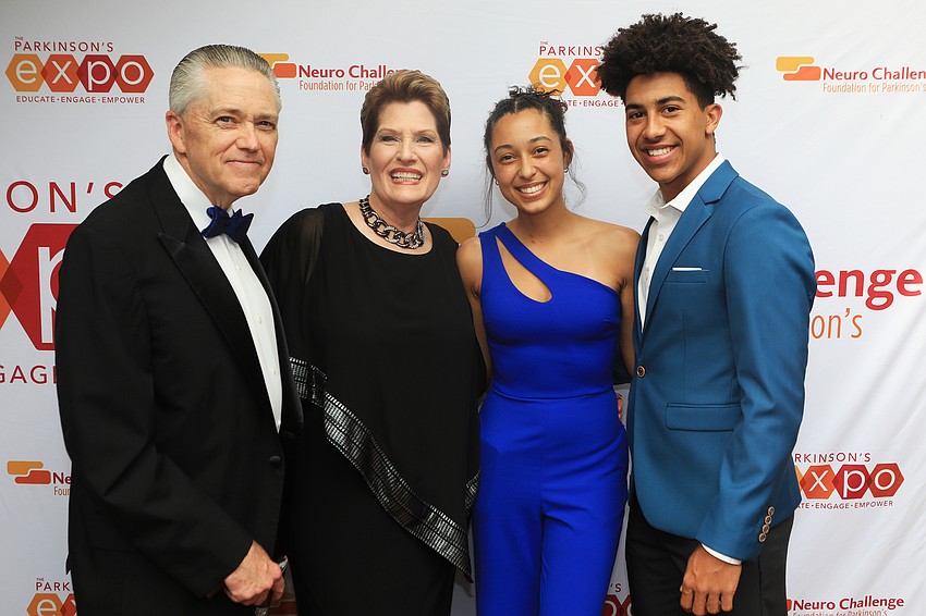 Event chairs  Bob and Cathy Bray with Gabrielle and Ethan Bray