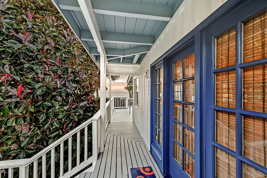 The home's property overlooks both the Gulf of Mexico and Roberts Bay.