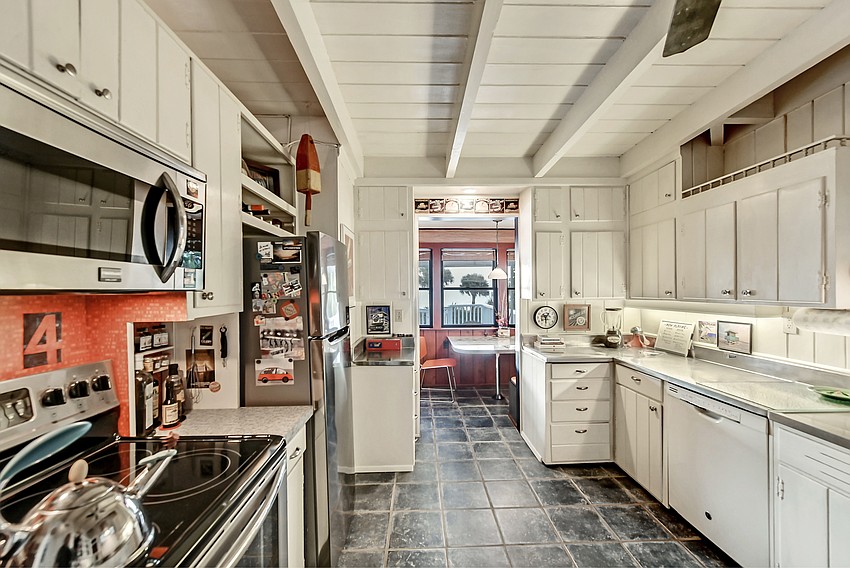 There is eat-in space in the kitchen.